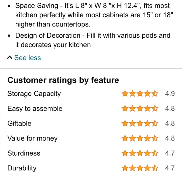 EVERIE Coffee Tea Pod Storage Carousel Holder Organizer for 40 Keurig K-Cup Pods - Picture 3 of 16